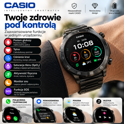 Inteligentny zegarek PulseMax™ – pomiar tętna, monitorowanie zdrowia i funkcje telefonu (Cópia)
